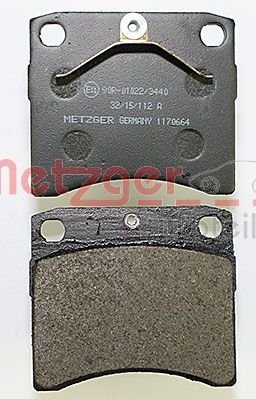 METZGER 1170664 Bremsbelagsatz, Scheibenbremse